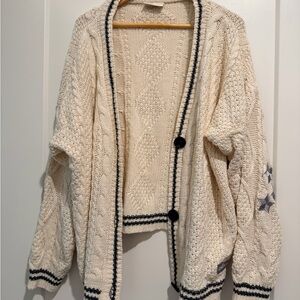 Taylor Swift Cream and Black Knit Cardigan
